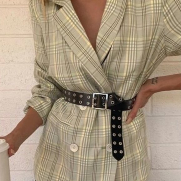 Urban Outfitters Women Light Green Oversized Double Breasted Blazer Size XS EUC - Picture 2 of 10